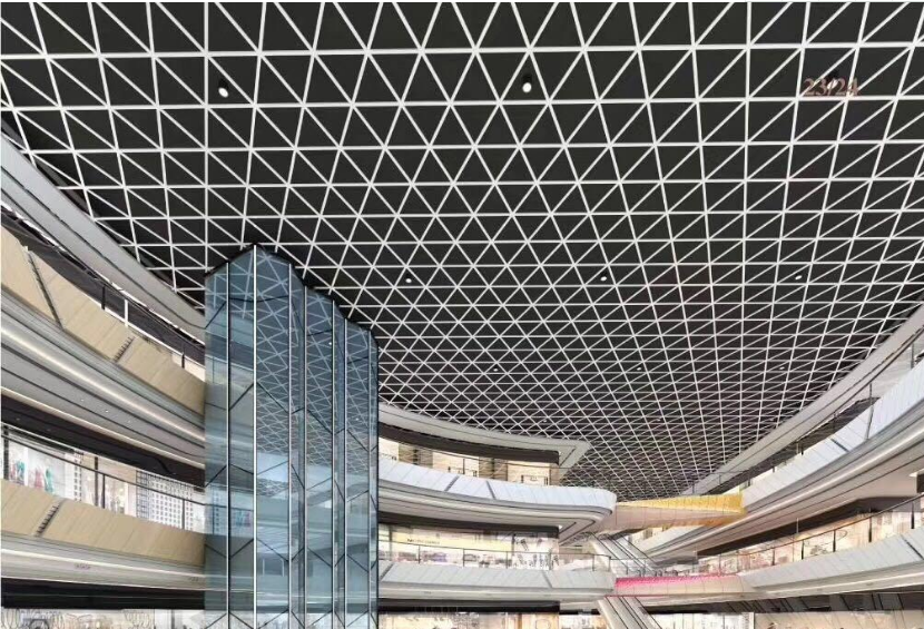 三角形铝格栅吊顶 三角形铝格栅吊顶