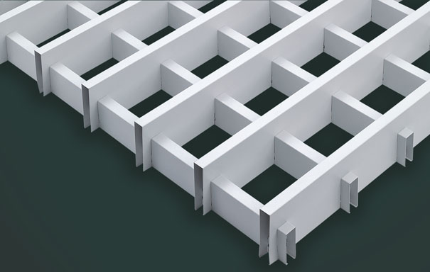 白色铝格栅 白色铝格栅